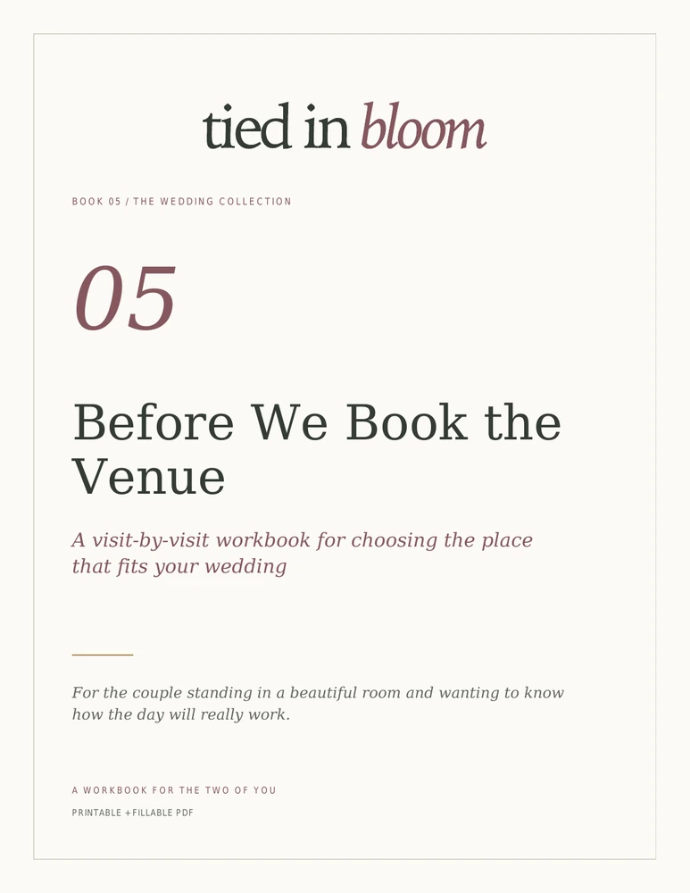 Cover of Before We Book the Venue