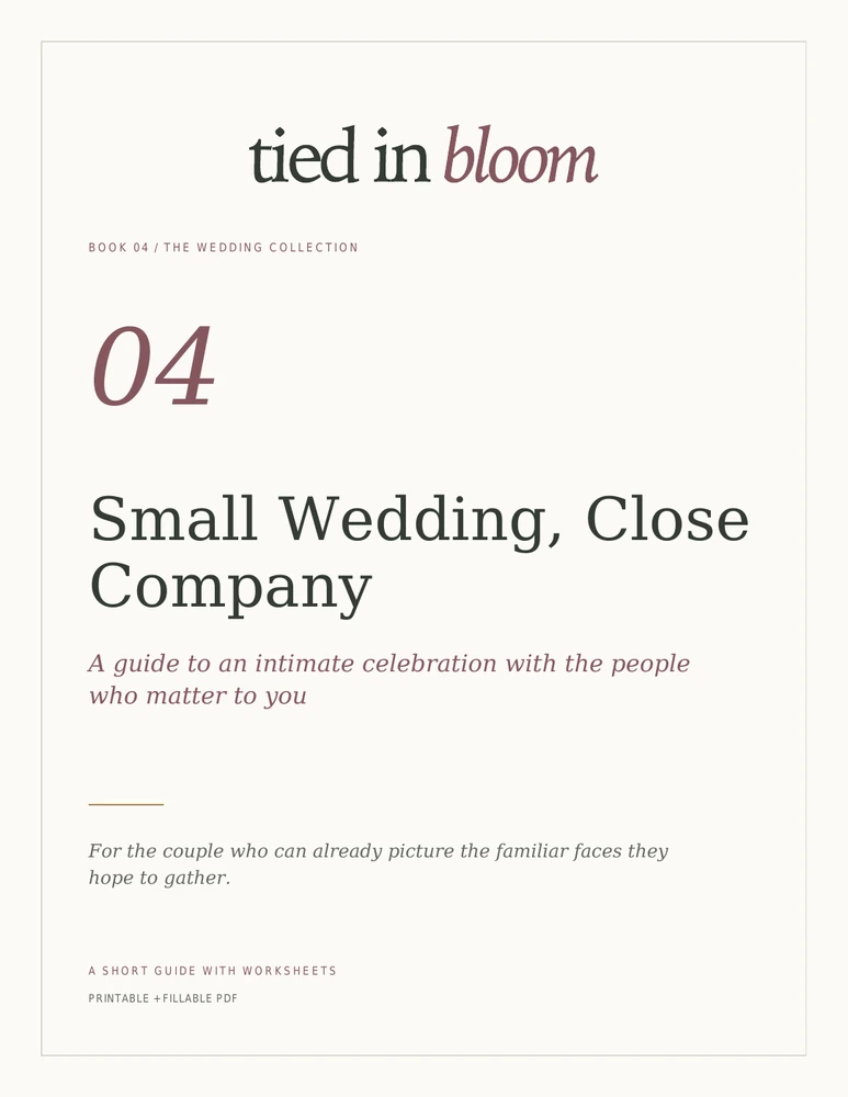 Cover of Small Wedding, Close Company